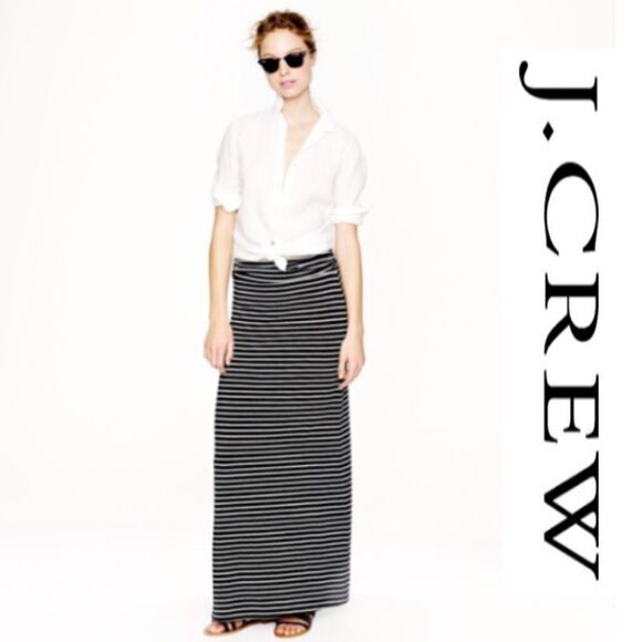 J. Crew Striped Maxi Skirt - Picture 1 of 8